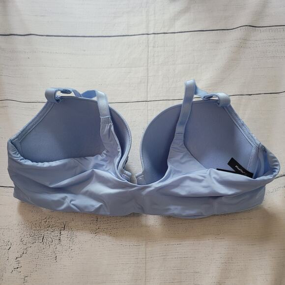 Torrid Size 40D Blue Lace Overlay Bra Plus Size Full Coverage Everyday - Picture 2 of 5